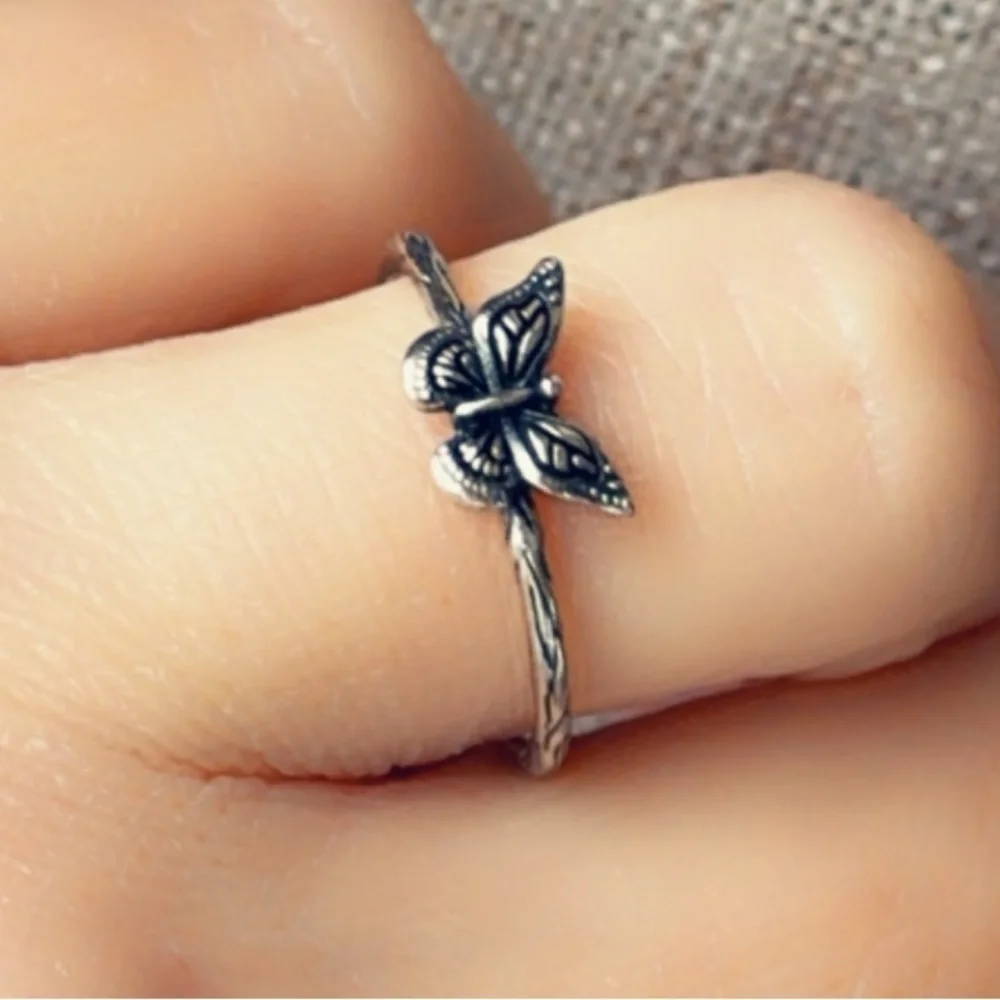 Sterling Silver Butterfly Ring